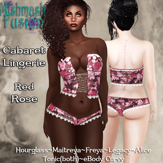Cabaret Lingerie - Red Rose (Add or Rez)