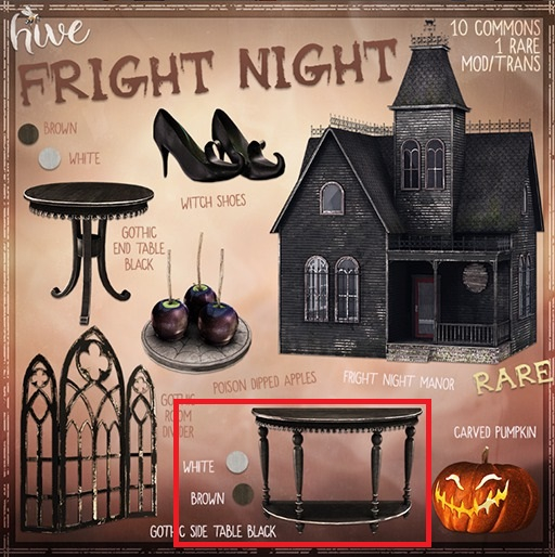 hive // gothic table . white