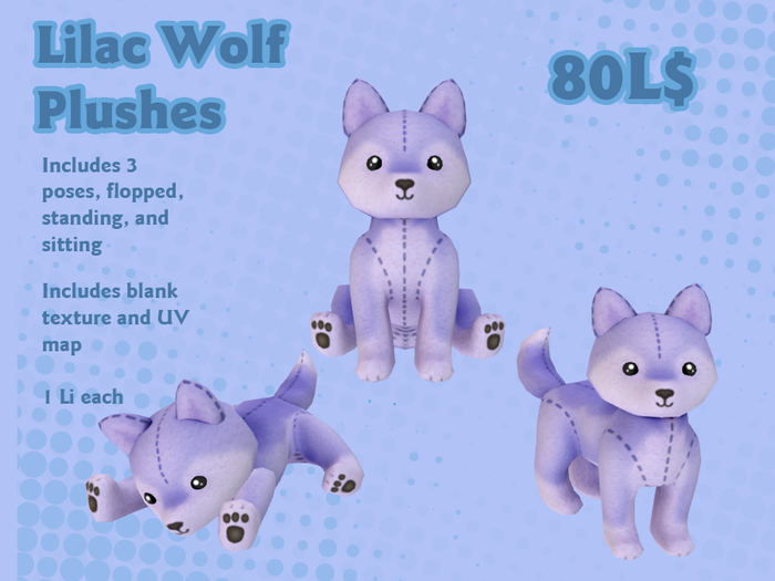 Liminality- Lilac Wolf Plushes