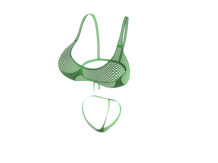 [H]und Lara Fishnet Green Bikini