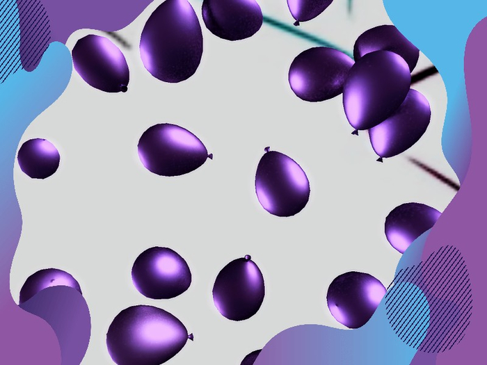 [AE] Celebration Store - 30 Floor  Balloons Silver Purple