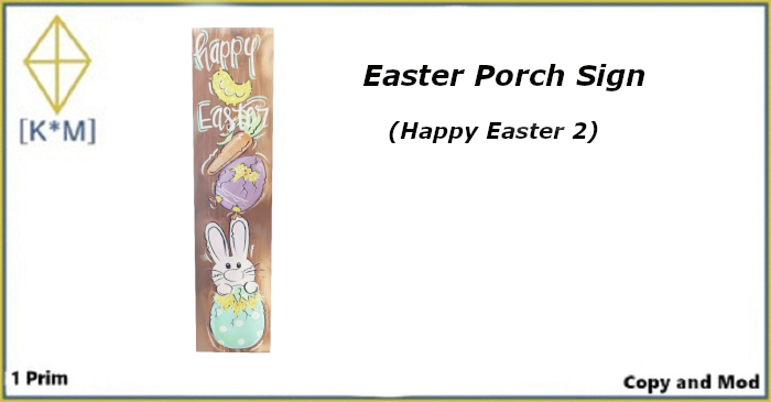 [K*M] Easter Porch Sign (Happy Easter 2)