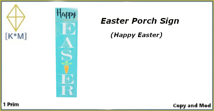 [K*M] Easter Porch Sign (Happy Easter)
