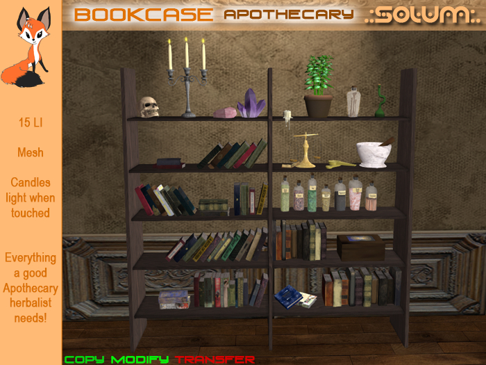 .:Solum:. Mesh Apothecary Bookcase 