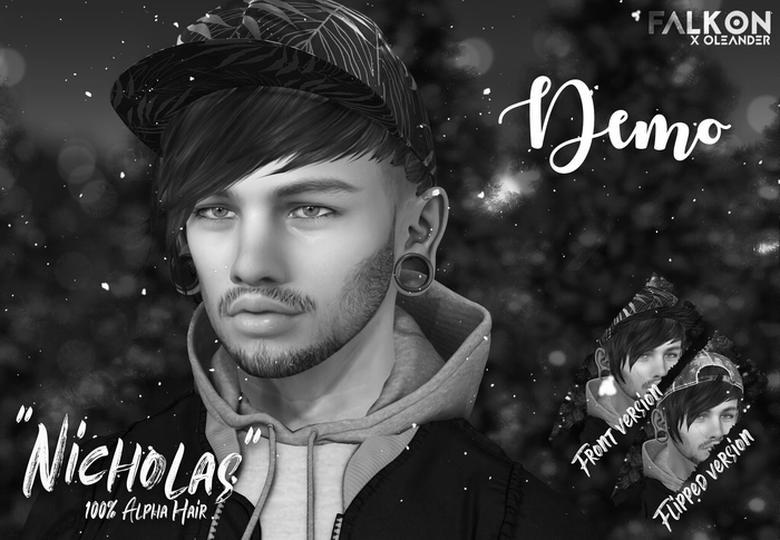 OLEANDER X FALKON - Nicholas (unrigged alpha mesh hair) DEMO