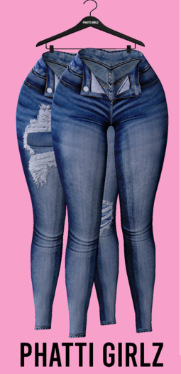 :PG: Unzipped Jeans Med Blue