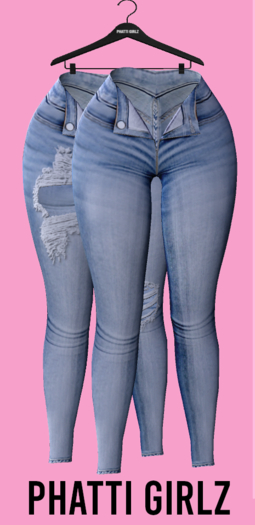 :PG: Unzipped Jeans Med Lite