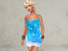 Snowflakes-Form Fitting Dress