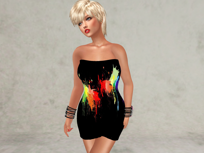 Paint--Form Fitting Dress