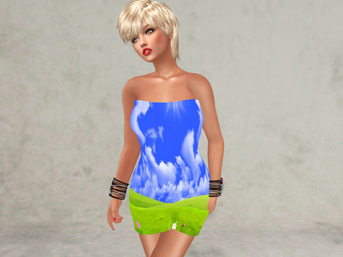 Meadow-Form Fitting Dress