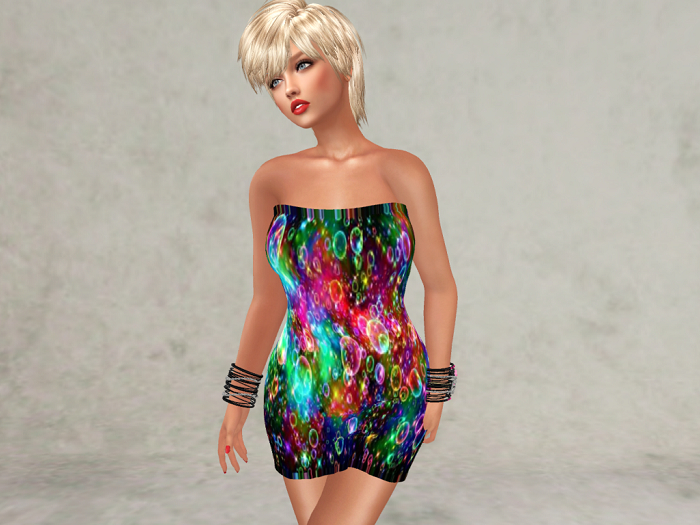 Bubbles-Form Fitting Dress