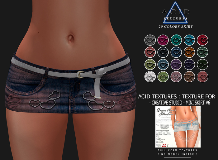 ACID TEXTURES - Texture for - CREATIVE STUDIO - Mini Skirt v6