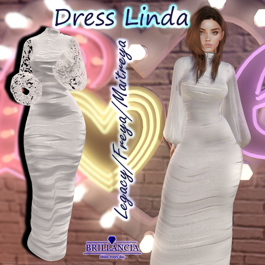 BRILLANCIA - Dress Linda WHITE LACE