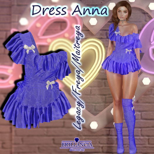 BRILLANCIA - SET ANNA _DRESS_ BLUE FLOVERS