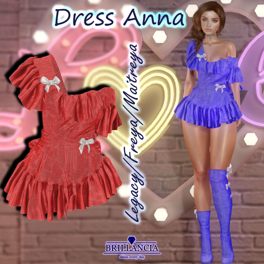 BRILLANCIA - SET ANNA _DRESS_ RED FLOVERS