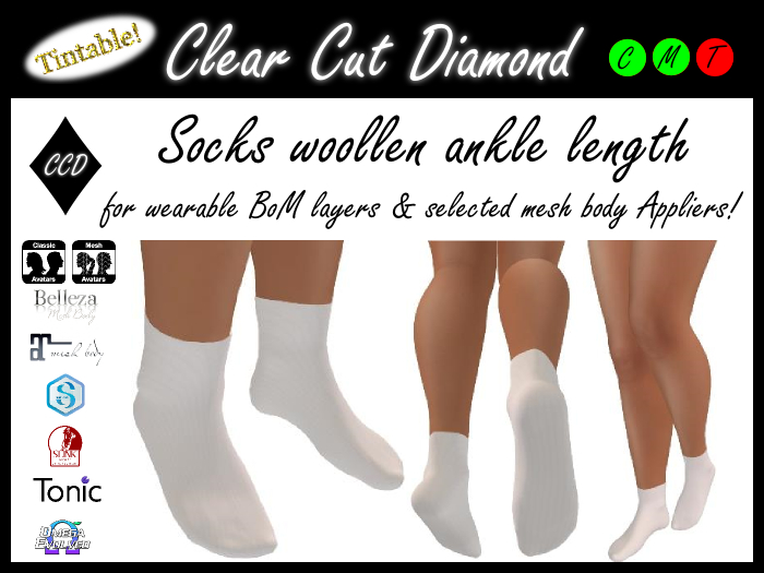BoM & applied Socks woollen ankle length (by CCD)
