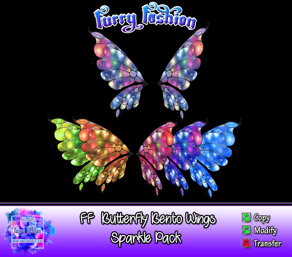 ~FF~ Butterfly Bento Wings Sparkle