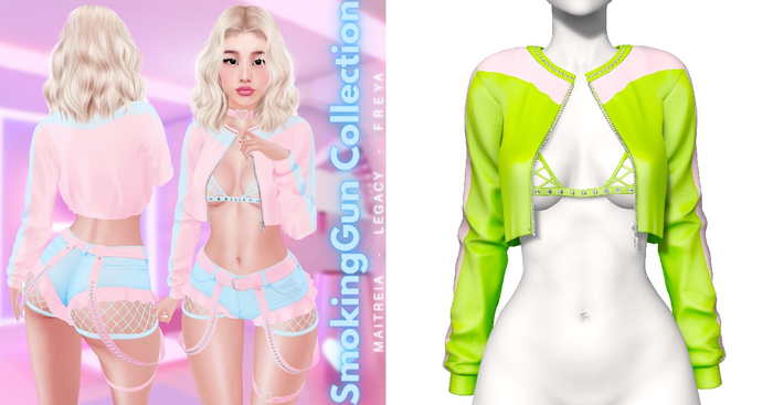 Rebelpill - SmokingGun Collection Jacket Neon Green