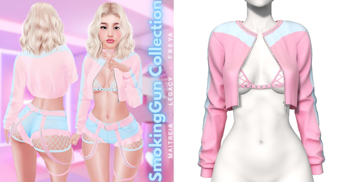Rebelpill - SmokingGun Collection Jacket Barbie Pink