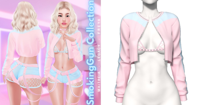 Rebelpill - SmokingGun Collection Jacket Baby Pink