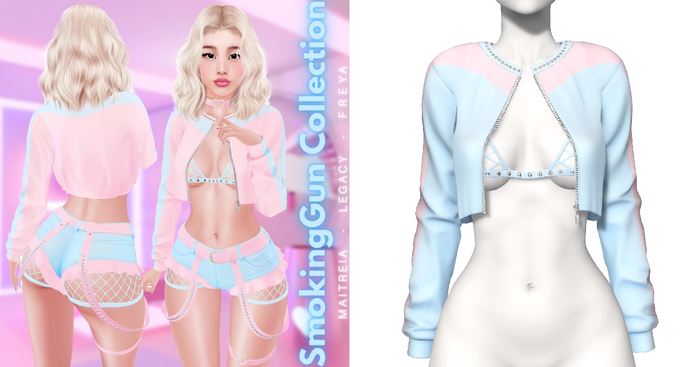 Rebelpill - SmokingGun Collection Jacket Baby Blue