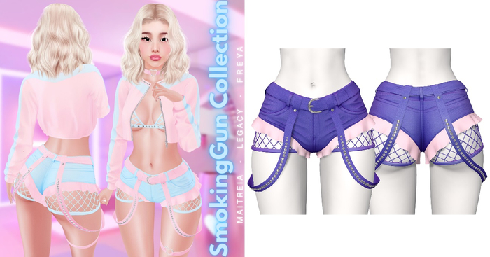 Rebelpill - SmokingGun Collection Shorts Uniform Blue