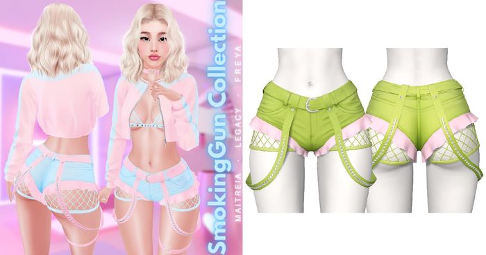 Rebelpill - SmokingGun Collection Shorts Lime