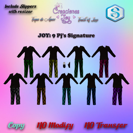 JOY: 9 Pj's Men SIGNATURE