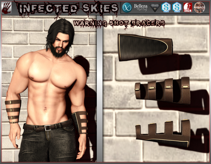 *IS* Warning Shot Bracers Brown 