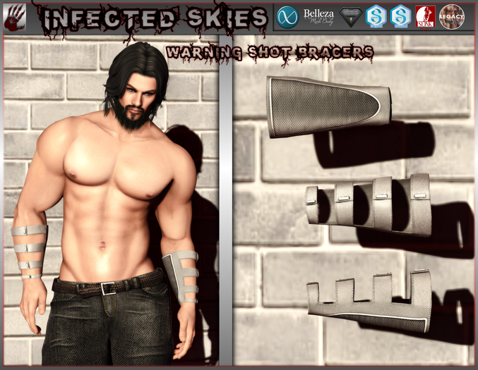 *IS* Warning Shot Bracers White