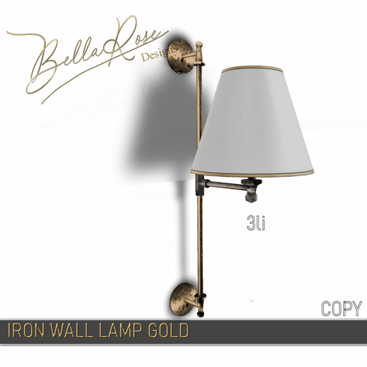 [BR] Iron Wall Lamp Gold