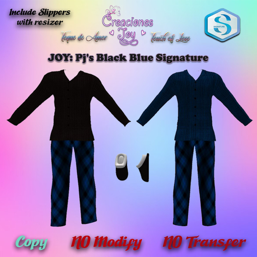 JOY: 2 Pj's Men blue SIGNATURE