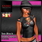 Karma - T-Shirt Black Teddy Bears with Zip