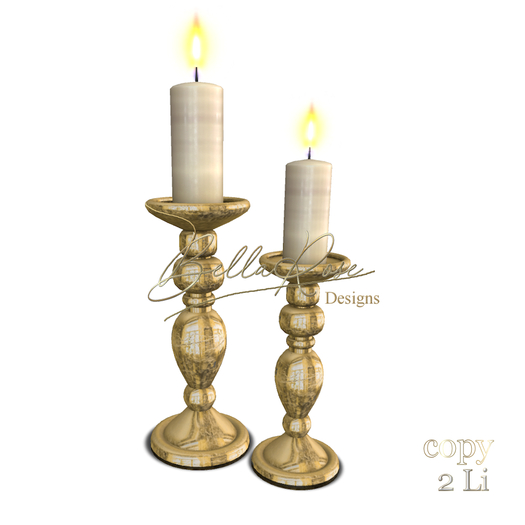 [BR] Pedestal Candles Gold