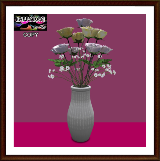 Valentines - Vase of Roses 3a