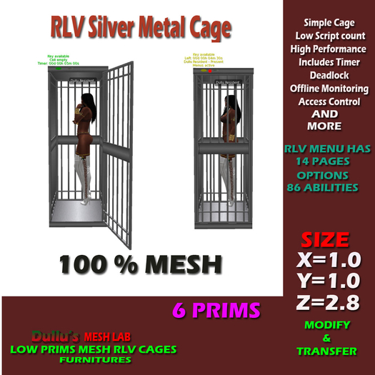 RLV Silver Metal Cage