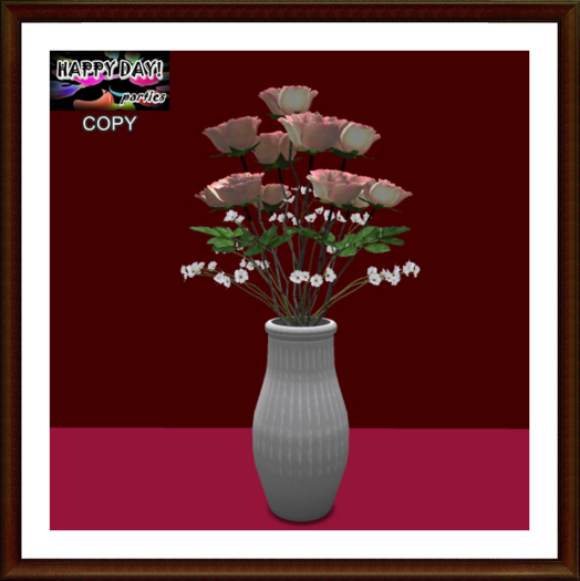 Valentines - Vase of Roses 2