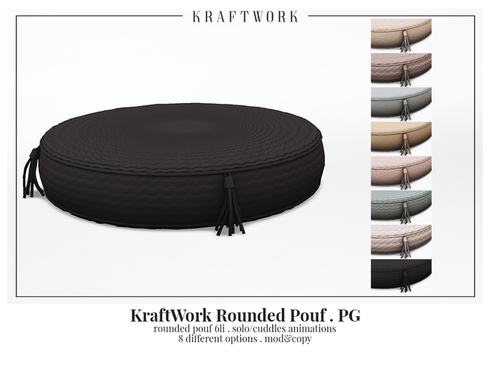 KraftWork Rounded Pouf PG