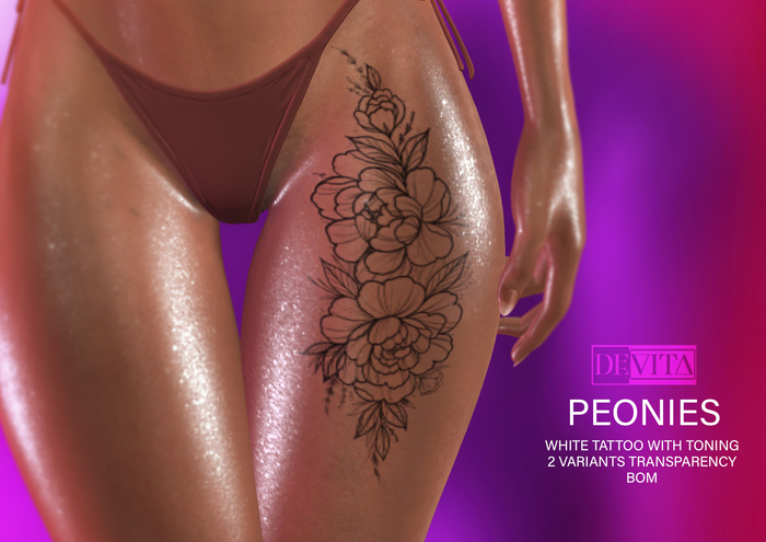 DEVITA - Tattoo "Peonies"
