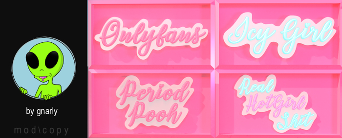 A gnarly hot girl neon sign