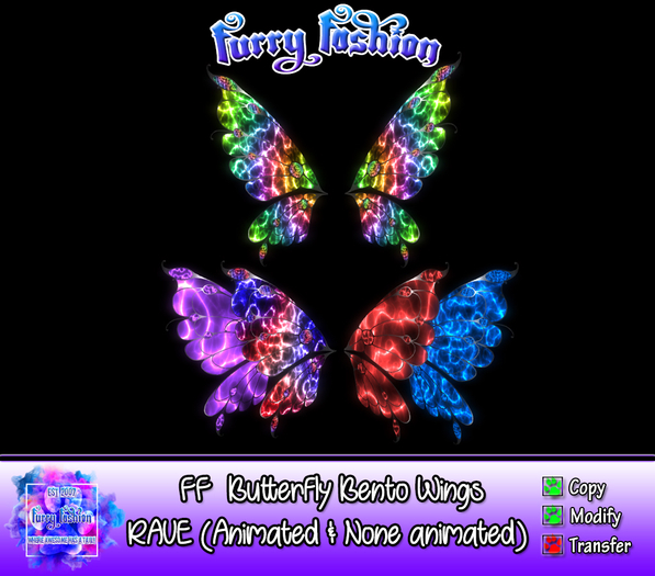 ~FF~ Butterfly Bento Wings Rave