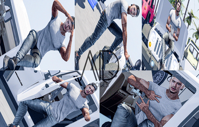 *AD POSES* Car Poses Man
