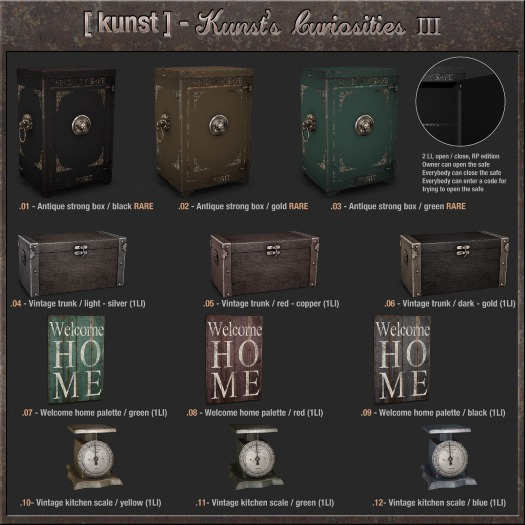 .02 [ kunst ] - Antique strong box / gold RARE