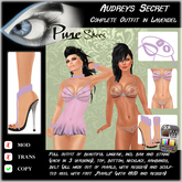 << PURE >> Audrey`s Secret (full outfit incl. high heel) in Lavendel [inworld price 199L$]