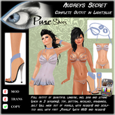 << PURE >> Audrey`s Secret (full outfit incl. high heel) in Lightblue [inworld price 199L$]