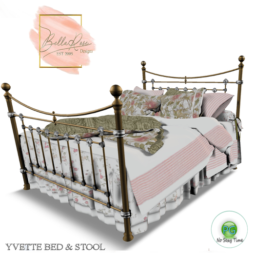 [BR] Yvette Bed - PG and Stool