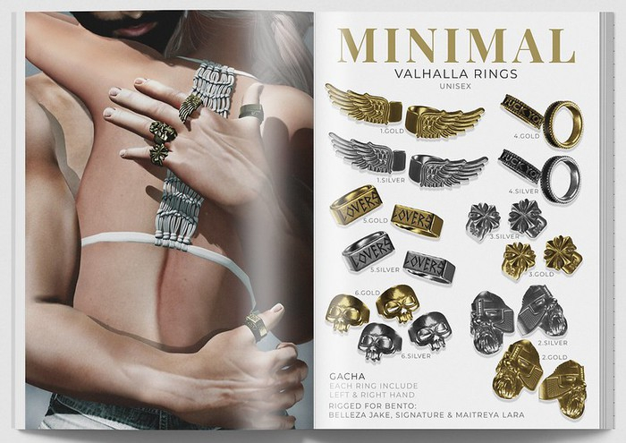 MINIMAL - Wing Rings Gold *1*