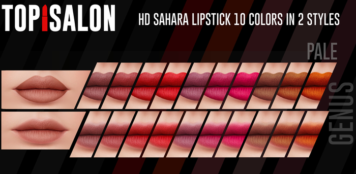 TOP1SALON - HD SAHARA LIPSTICK (Genus) PALE P2