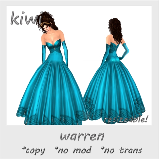 KIWI WARREN FORMAL GOWN (CYAN)