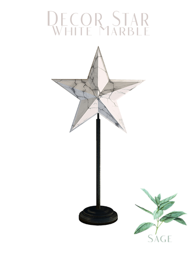 Sage - Decor Star White Marble